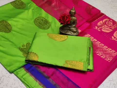 Green Elampillai Soft Silk Saree